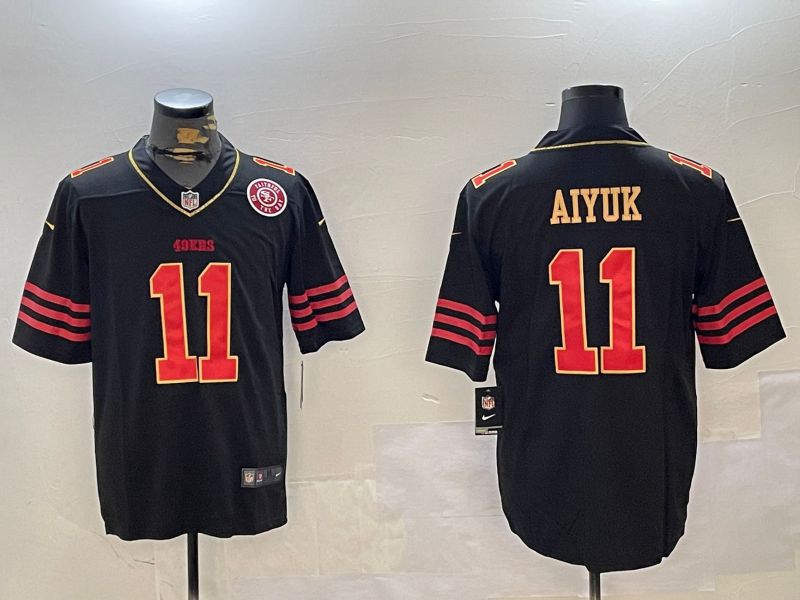 Men San Francisco 49ers #11 Aiyuk Black Gold 2024 Nike Limited NFL Jersey style 12303->san francisco 49ers->NFL Jersey